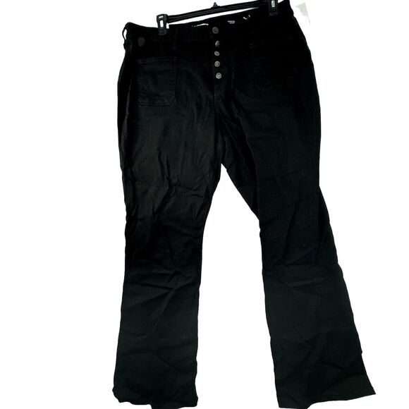 NEW $98 Warp And Weft PHL Philadelphia Slim Boot Cut Black Jeans Women’s Plus 22 - Picture 2 of 13